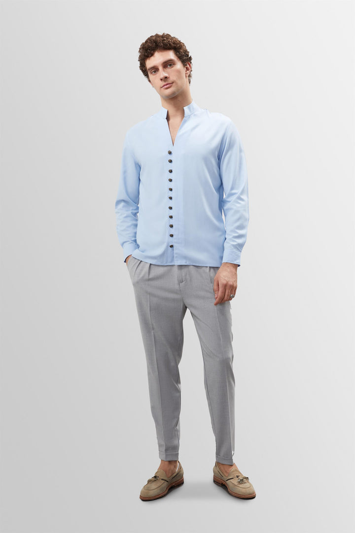 ANT Button Detailed Stand Up Collar Men's Shirt - Neuss