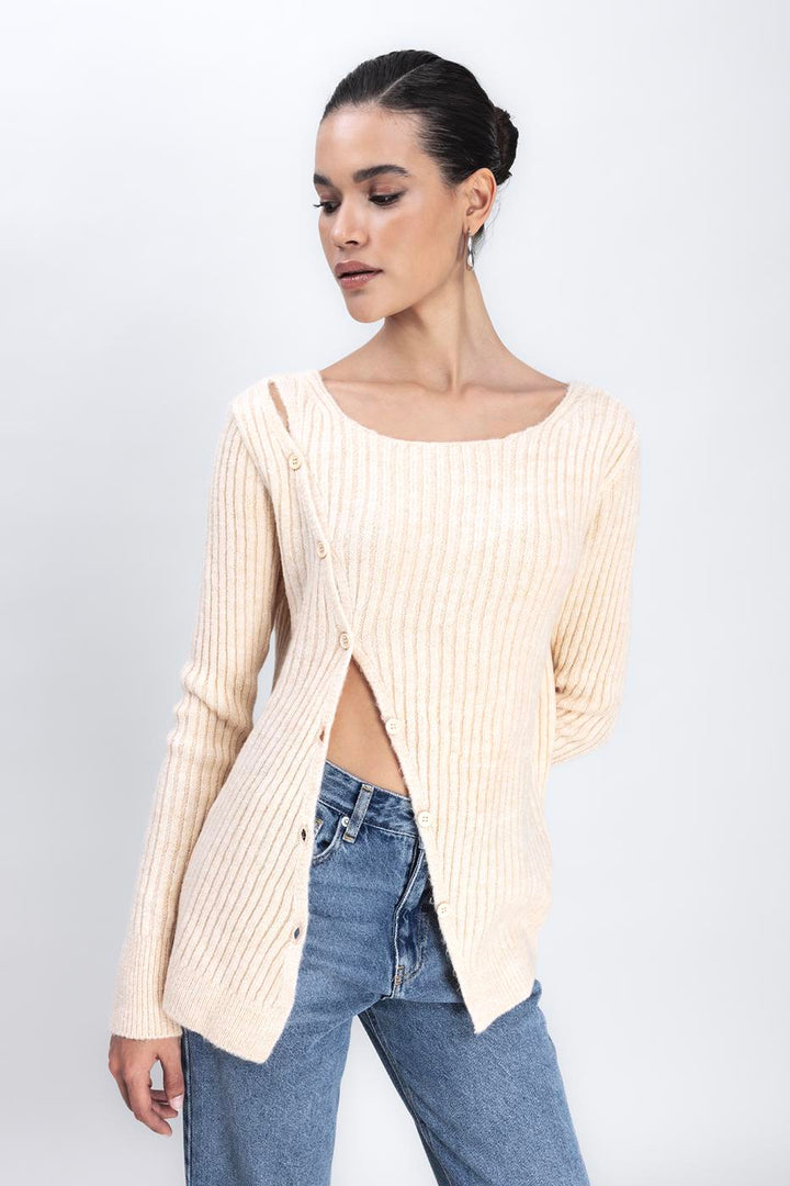 BSL Women Button Detailed Knit Top - Heroica Matamoros