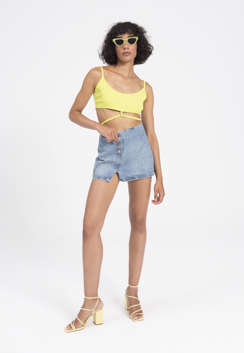 BSL Women Button detailed denim mini skirt - Heusden