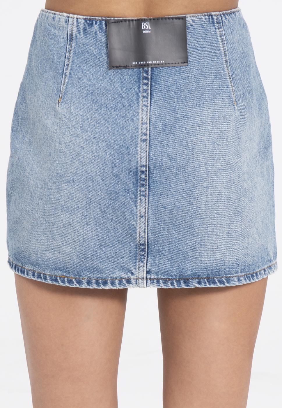 BSL Women Button detailed denim mini skirt - Heusden