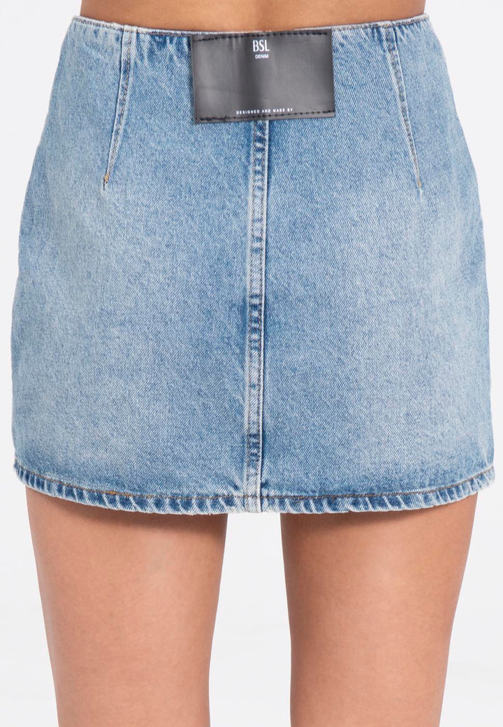 BSL Women Button detailed denim mini skirt - Heusden