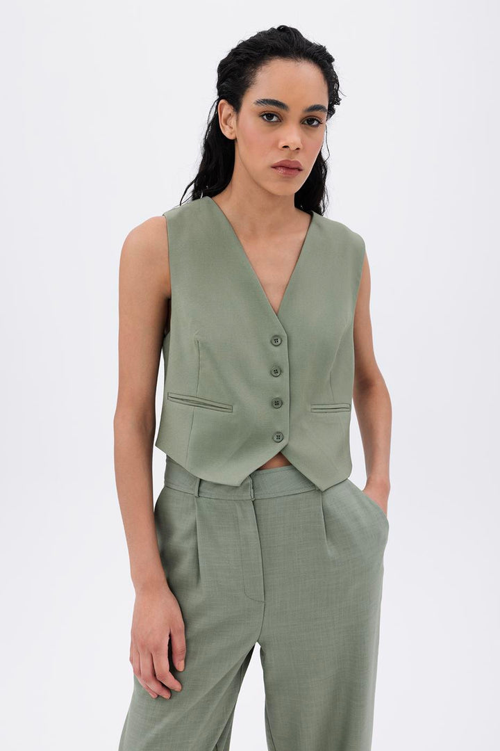 BSL Women Buttoned Fit Vest - Albany