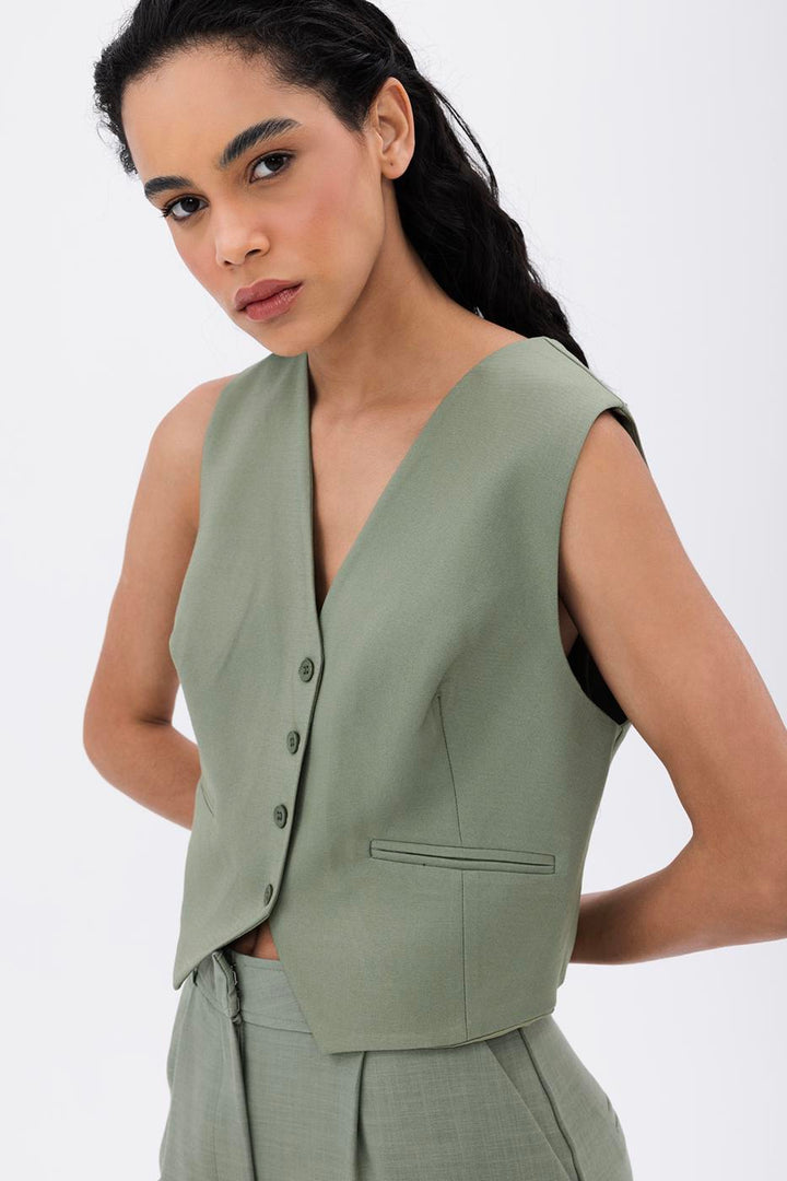BSL Women Buttoned Fit Vest - Albany