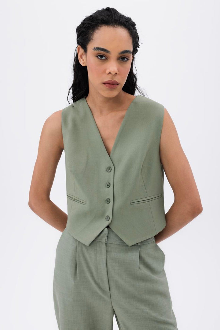 BSL Women Buttoned Fit Vest - Albany