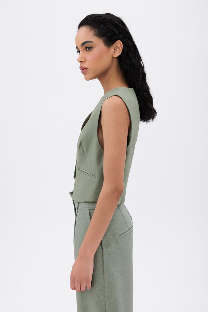 BSL Women Buttoned Fit Vest - Albany