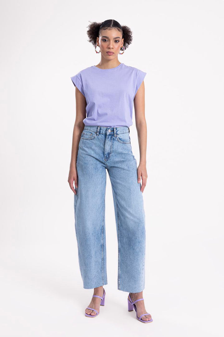 BSL Women Low Waisted Wide Denim Pants - Tenancingo