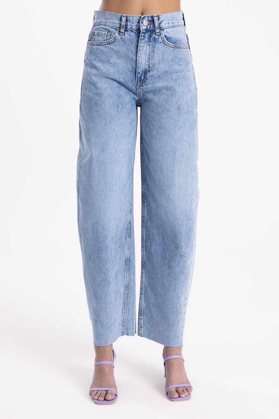 BSL Women Low Waisted Wide Denim Pants - Tenancingo