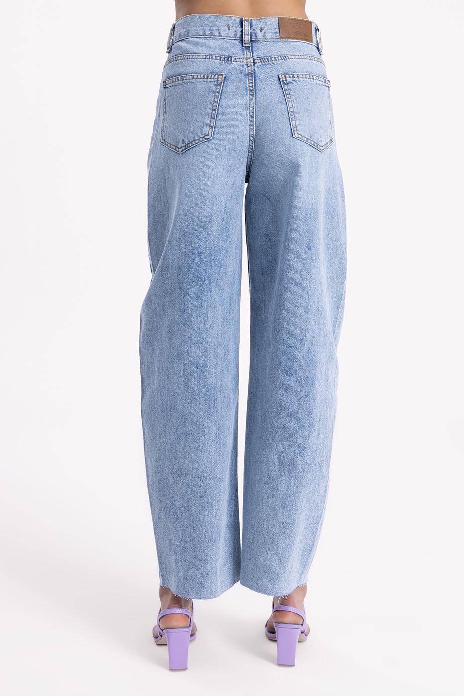 BSL Women Low Waisted Wide Denim Pants - Tenancingo