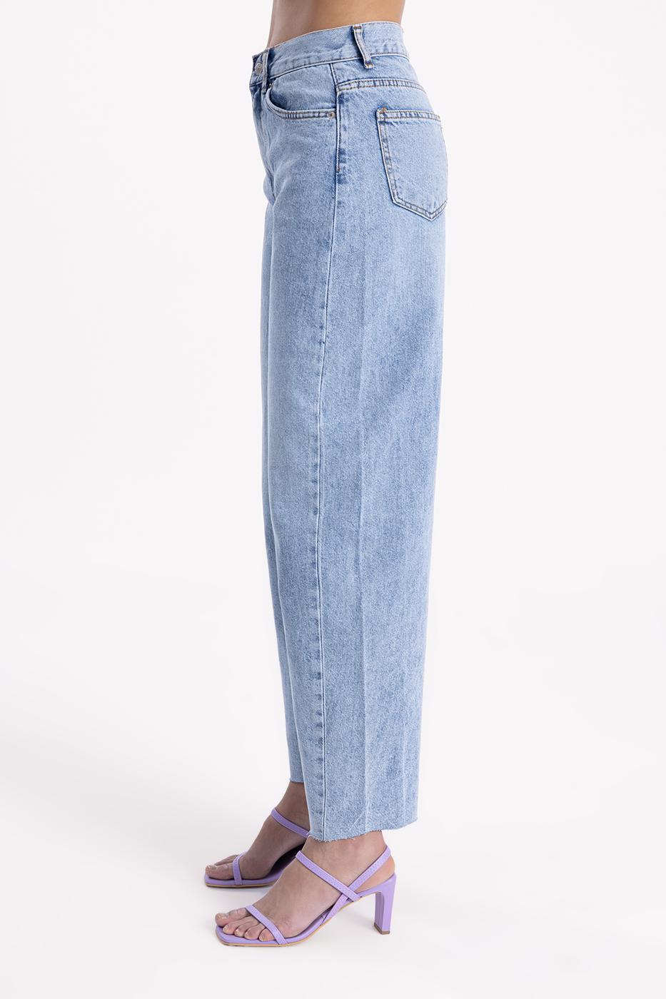 BSL Women Low Waisted Wide Denim Pants - Tenancingo