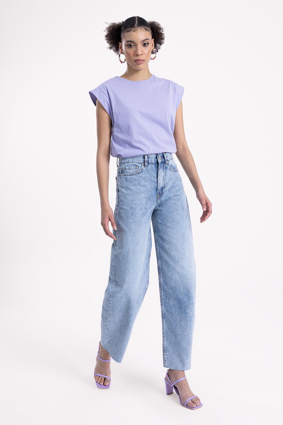 BSL Women Low Waisted Wide Denim Pants - Tenancingo
