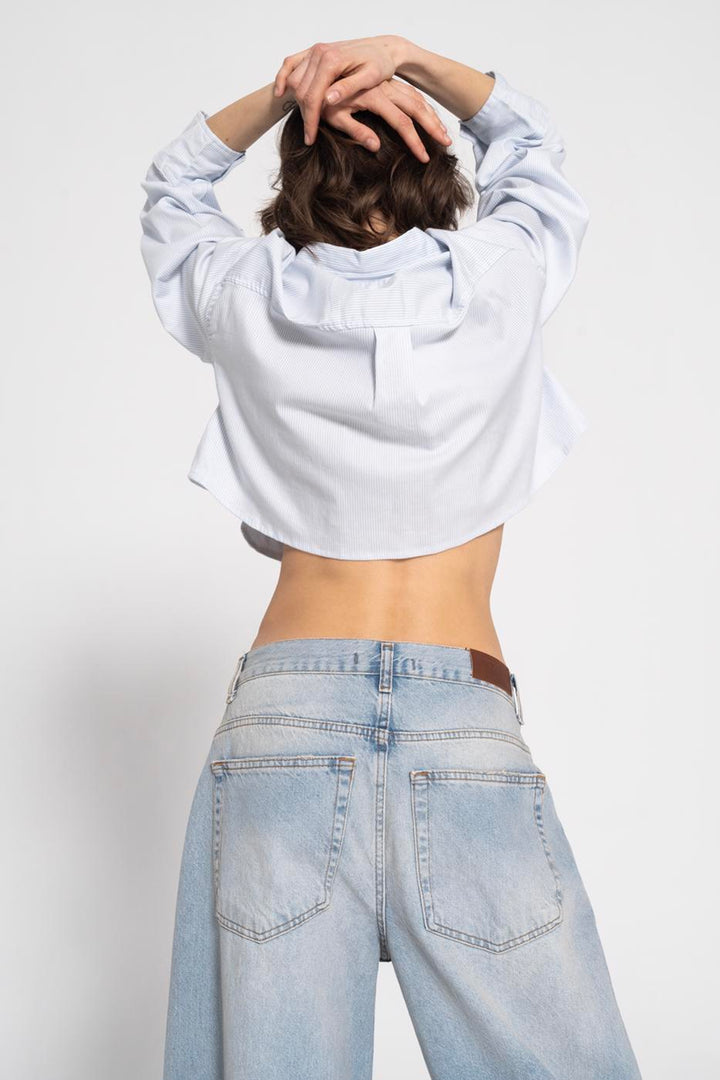 BSL Women Low Waist Wide Denim Pants - Wageningen