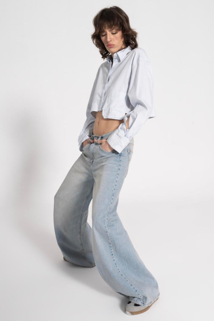 BSL Women Low Waist Wide Denim Pants - Wageningen