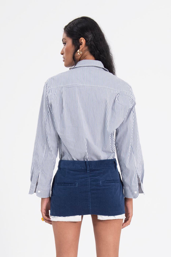BSL Women Low rise pleated velvet mini skirt - Lancaster