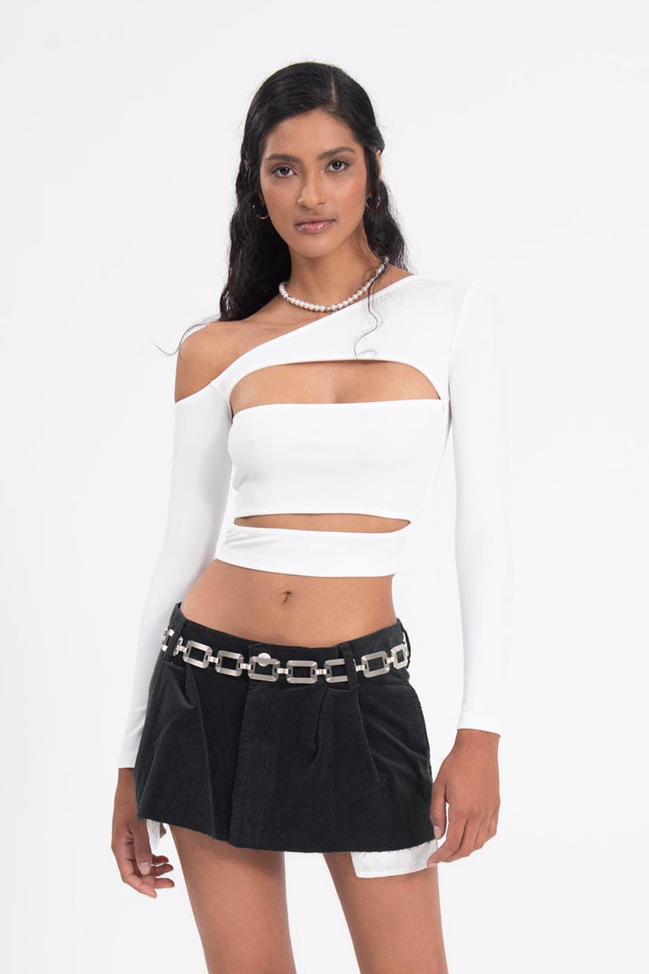BSL Women Low rise pleated velvet mini skirt - Oldham