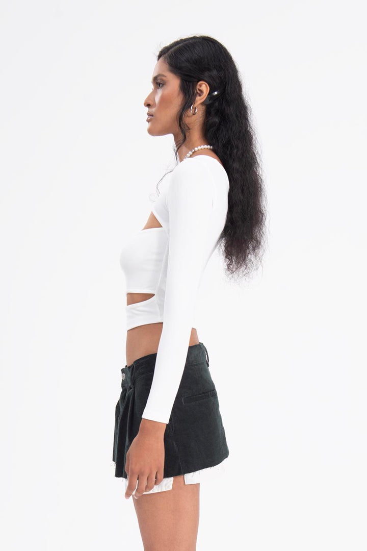 BSL Women Low rise pleated velvet mini skirt - Oldham