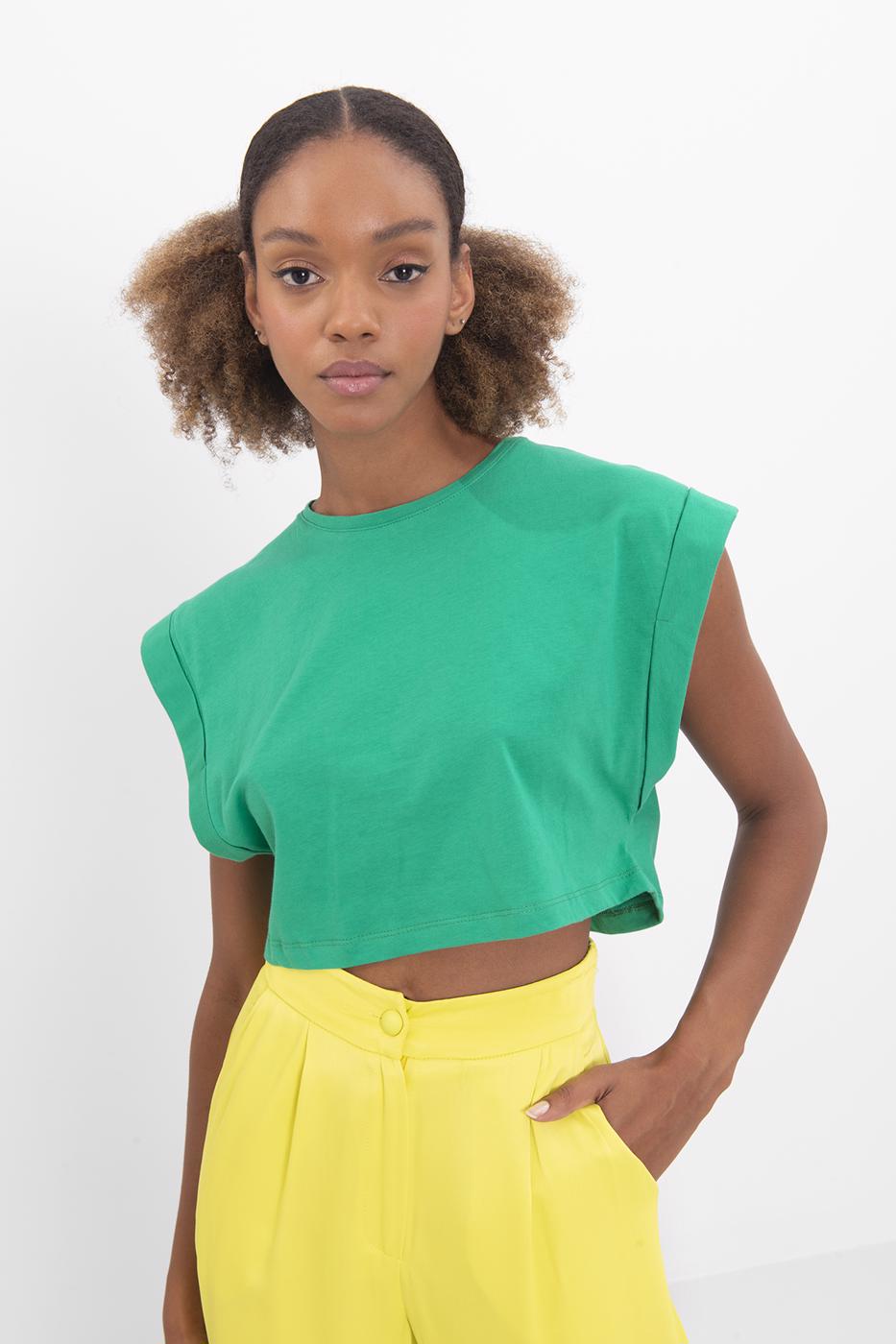BSL Women Dropped shoulder crop T-shirt - Ocala