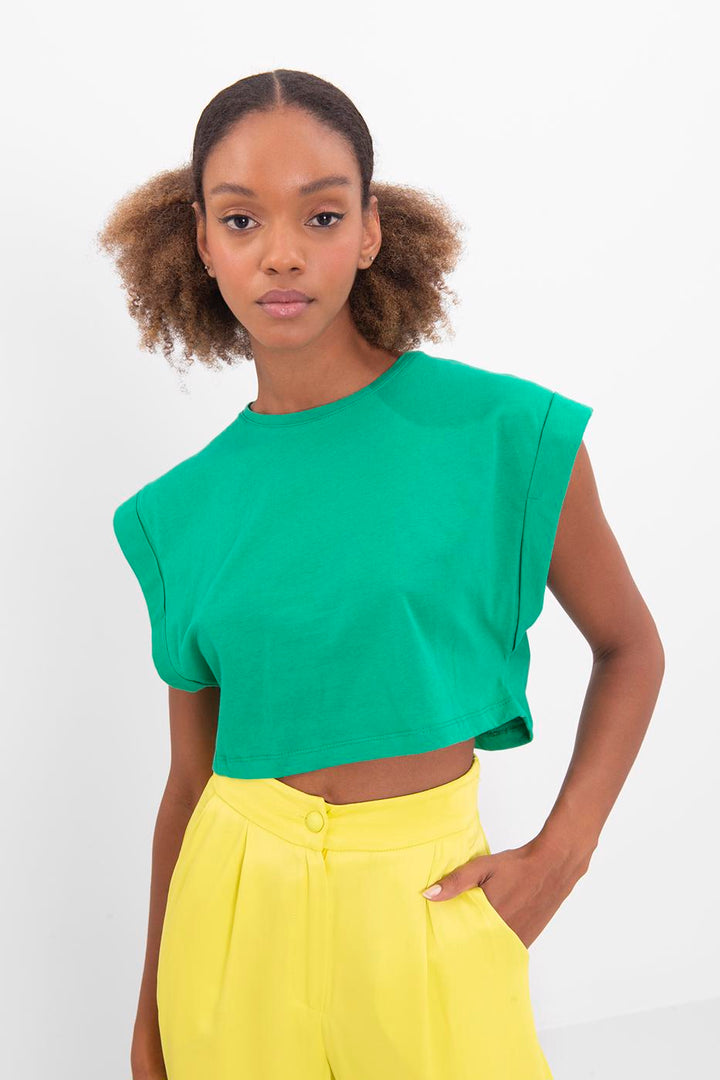 BSL Women Dropped shoulder crop T-shirt - Ocala