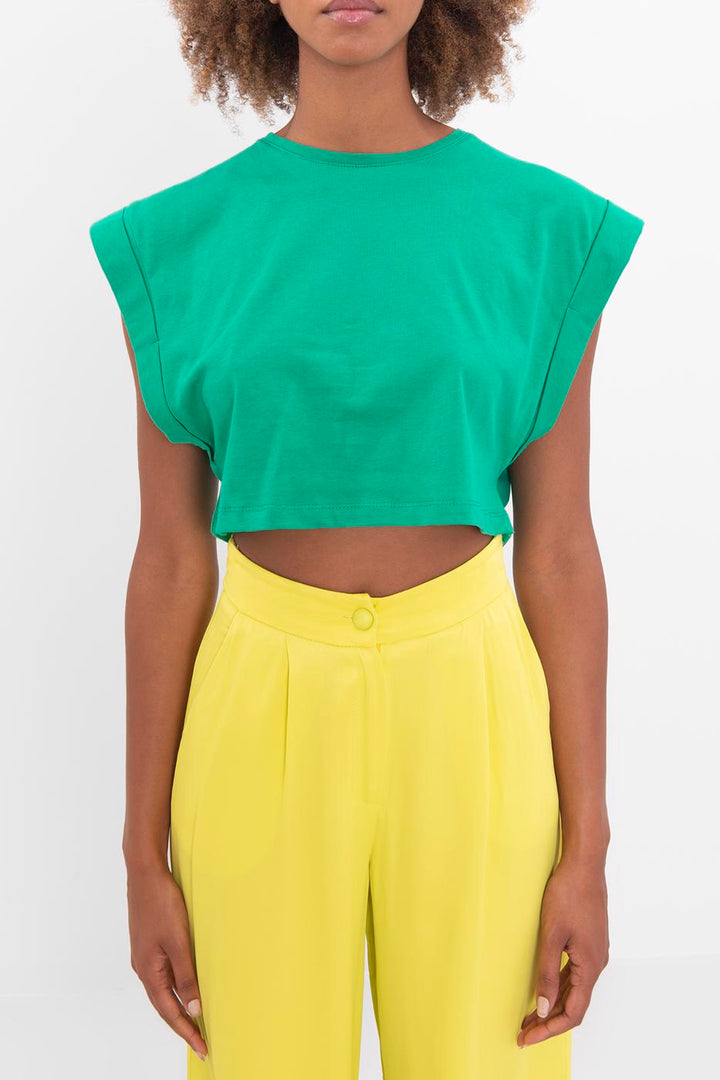 BSL Women Dropped shoulder crop T-shirt - Ocala