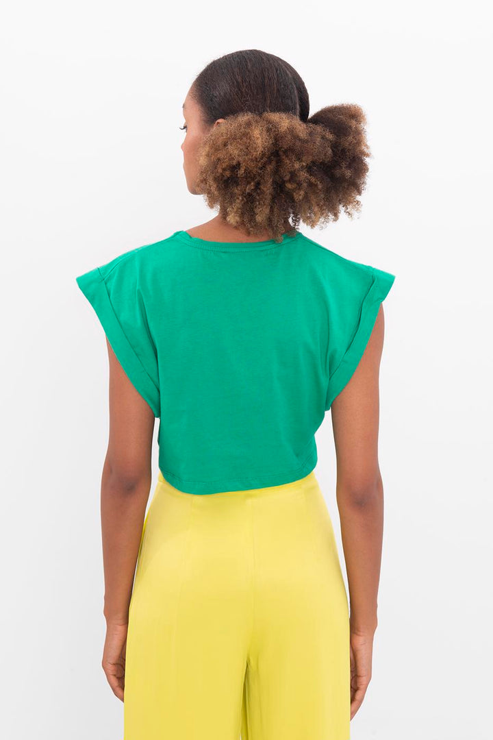 BSL Women Dropped shoulder crop T-shirt - Ocala