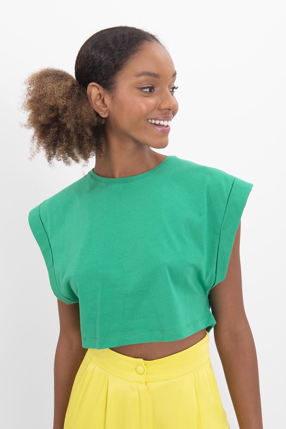 BSL Women Dropped shoulder crop T-shirt - Ocala