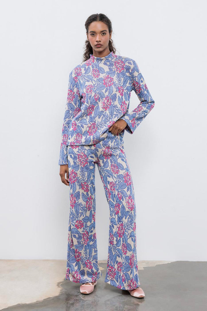 BSL Women Straight Cut Wide Leg Trousers - Eau Claire