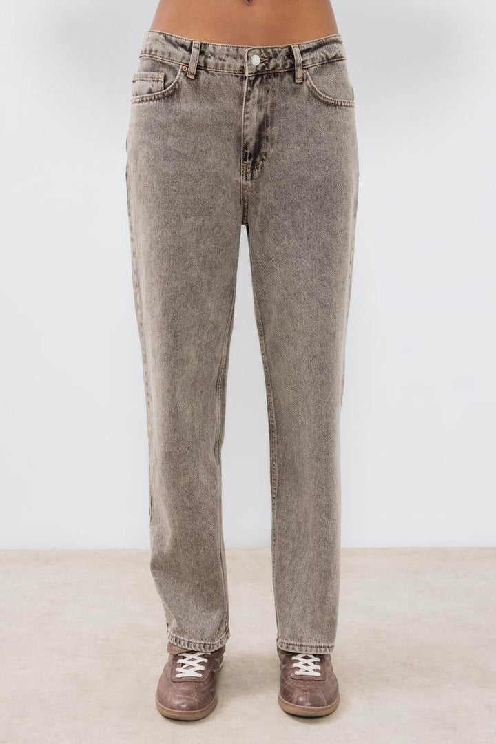 BSL Women Straight Cut Denim Trousers - Aix-en-Provence