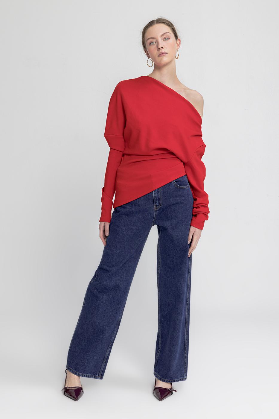 BSL Women Straight Cut Denim Trousers - Crotone