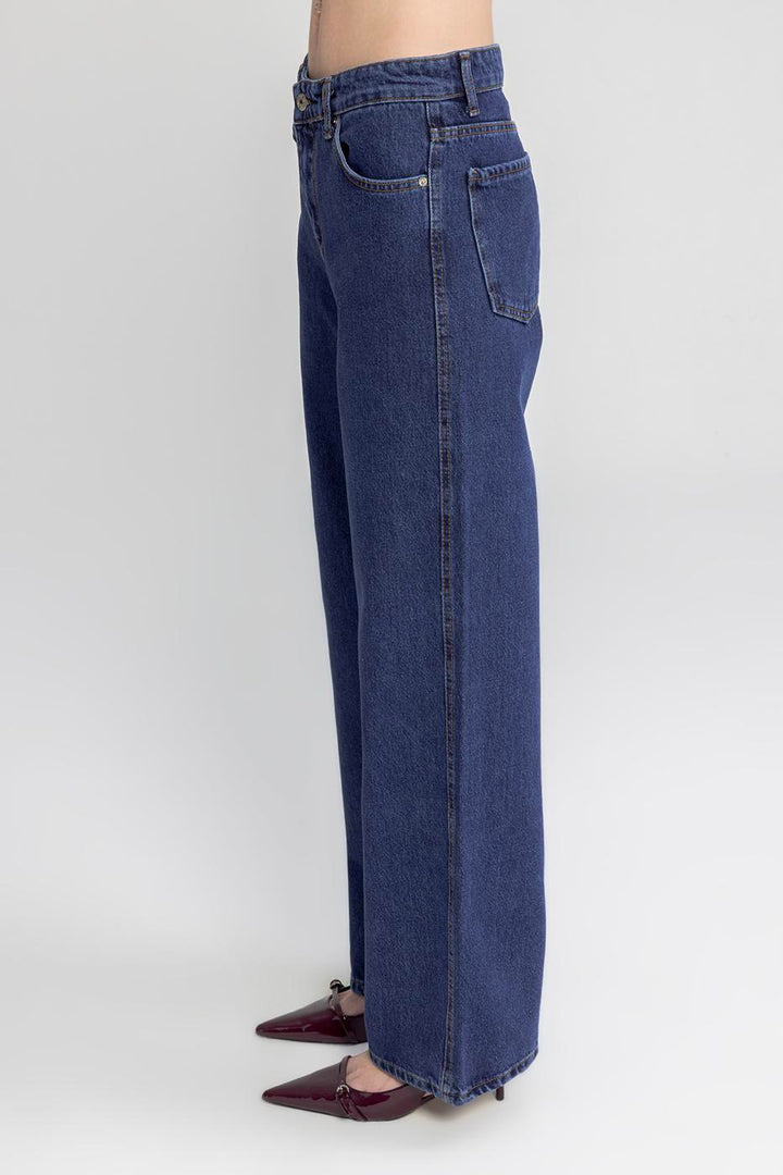 BSL Women Straight Cut Denim Trousers - Crotone