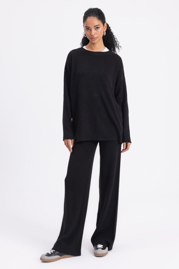 BSL Women Straight Cut Knitted Trousers - Hobart