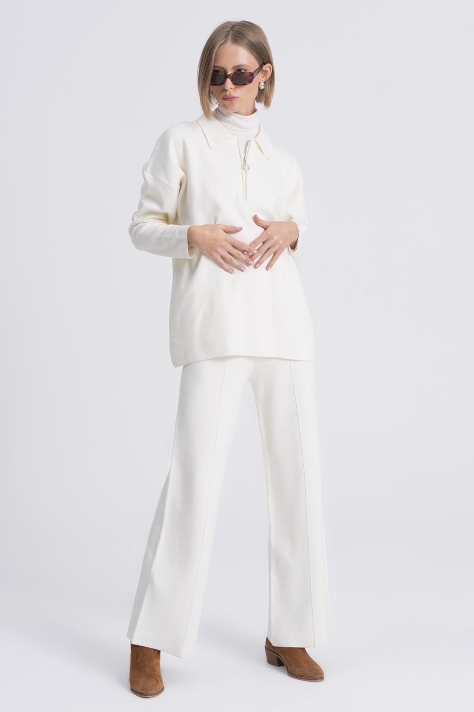 BSL Women Straight Cut Knitwear Trousers - Tbilisi