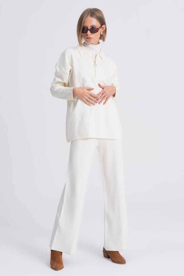 BSL Women Straight Cut Knitwear Trousers - Tbilisi