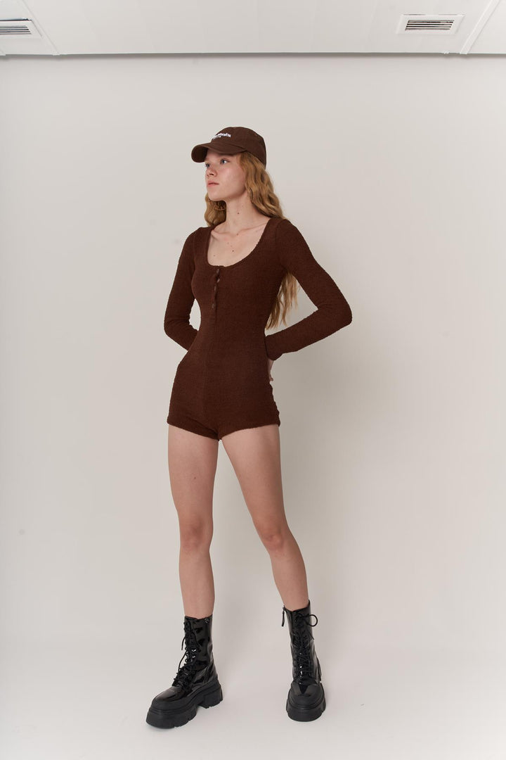 HLLY Women Luden Jumpsuit Coffee - البوابة الجنوبية