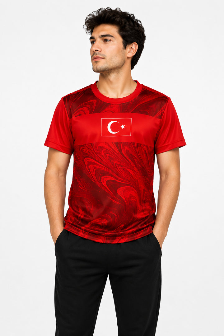 MPL Erkek Ay Yıldız Baskılı Tişört  9475 - Toulon