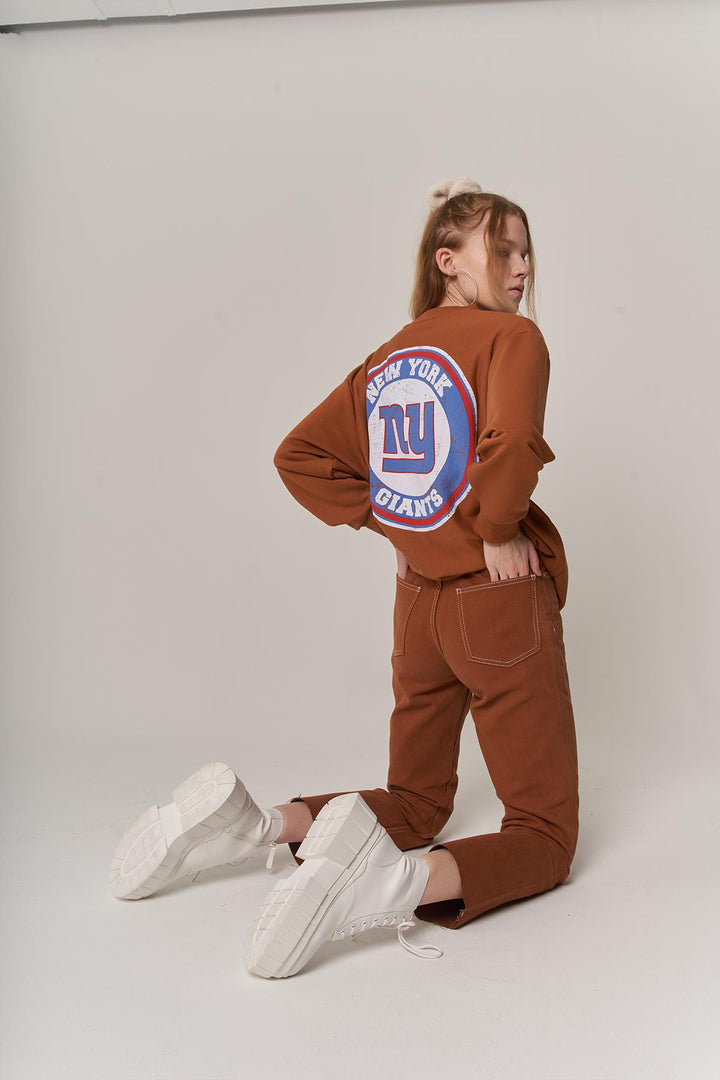 HLLY Women NWY Sweatshirt Brown - Franconville