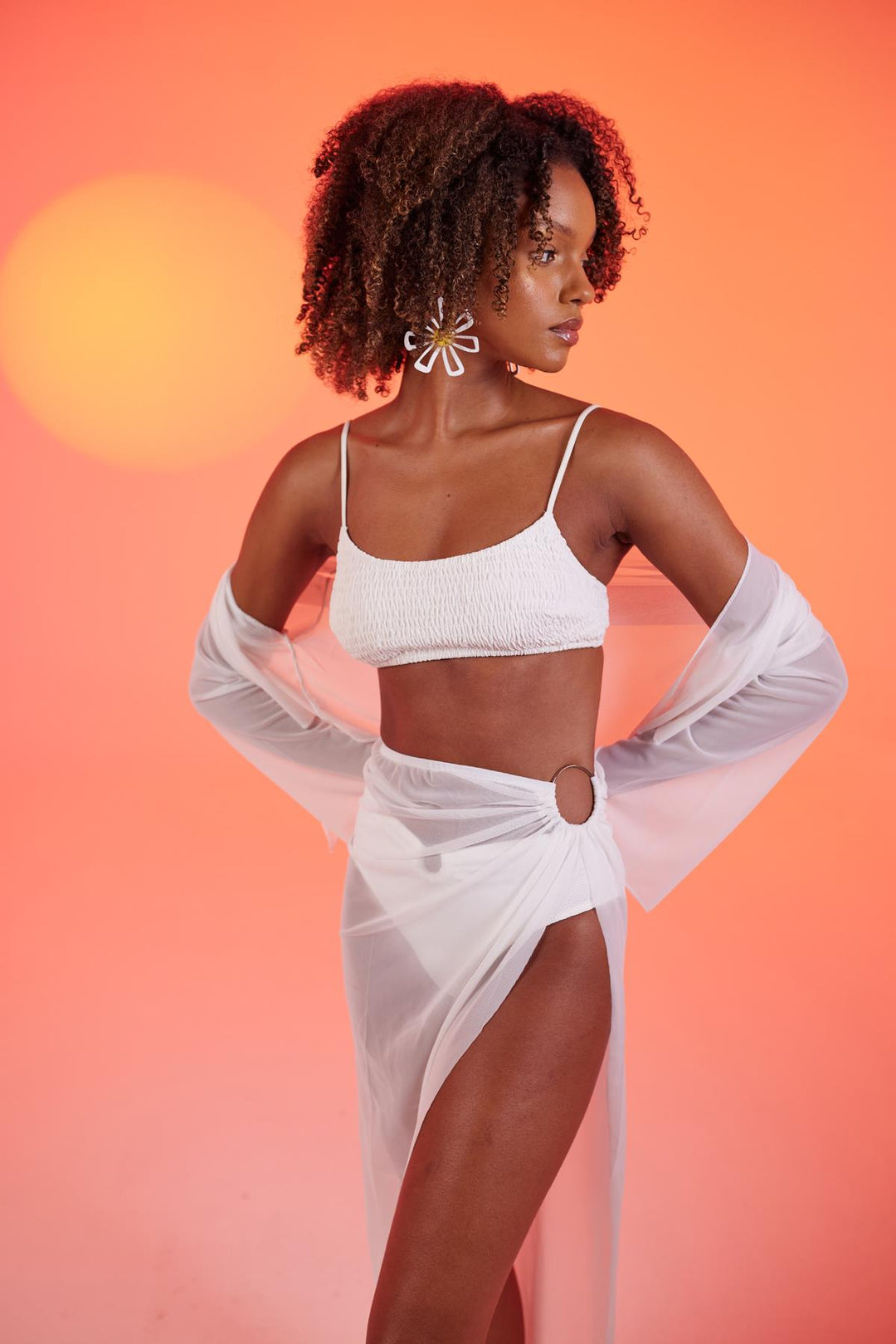 HLLY Women Ringer Pareo Set White - Mandurah