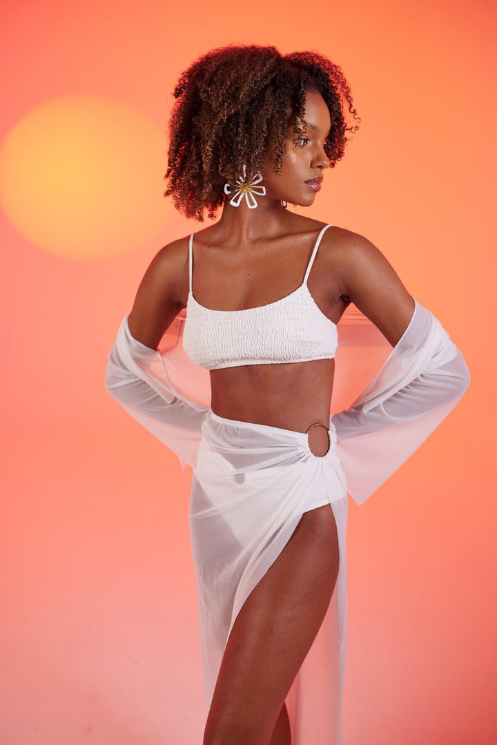 HLLY Women Ringer Pareo Set White - Mandurah
