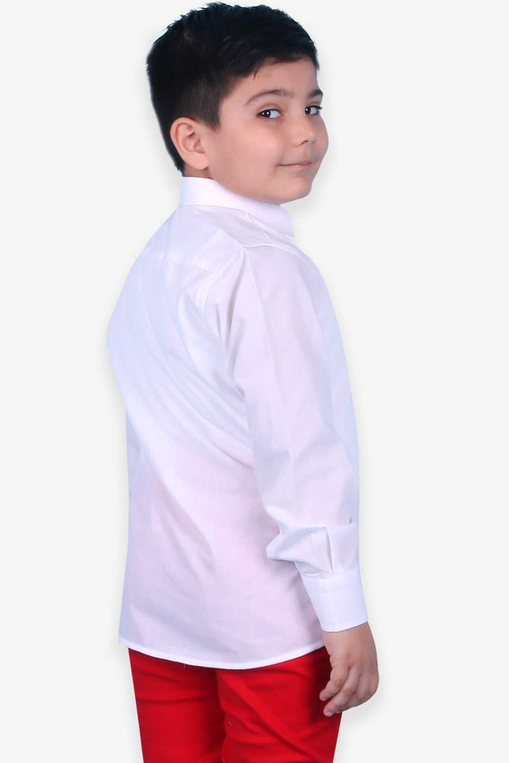BRE Ebru Boys' Basic Shirt 34 Years, White - Manukau City
