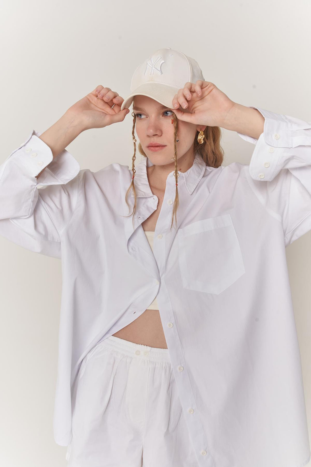 HLLY Women Lips Shirt White - Douglasville