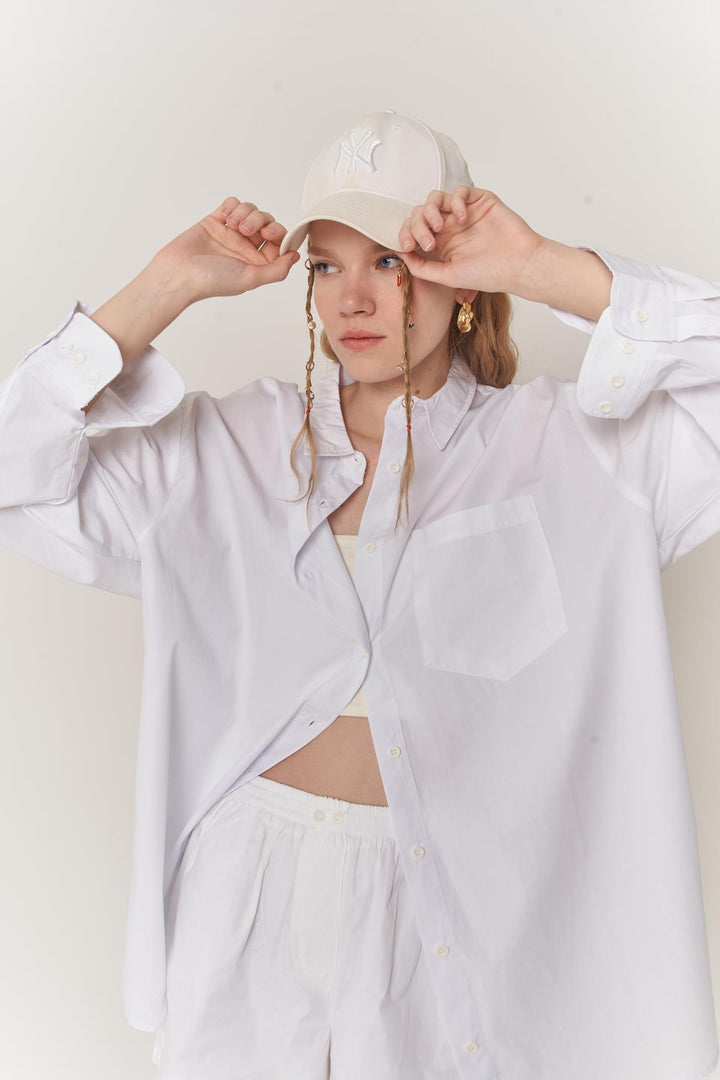 HLLY Women Lips Shirt White - Douglasville