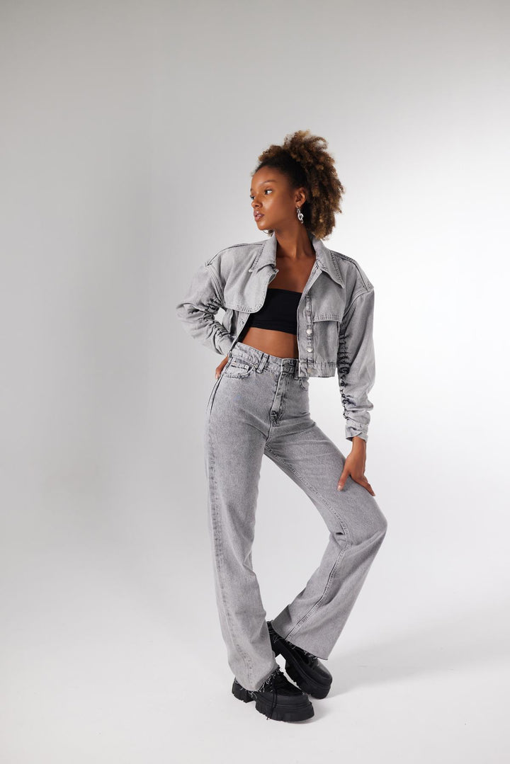 HLLY Women Lorenzo Jean Pants Gray - Guadalupe