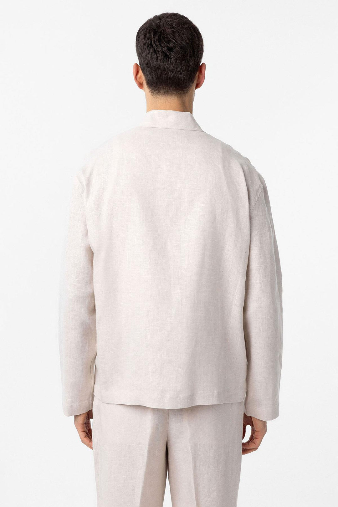 ANT Antioch Ecru 100% Linen Relax Fit Men's Lightweight Jacket - Godalming
