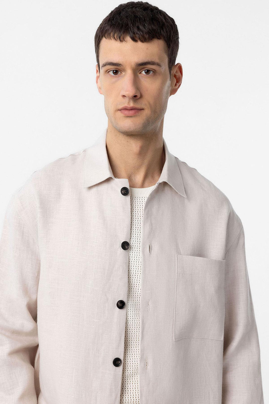 ANT Antioch Ecru 100% Linen Relax Fit Men's Lightweight Jacket - Godalming