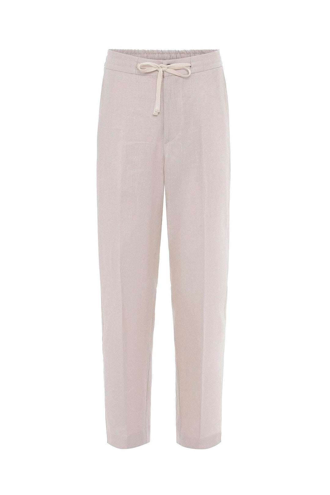 ANT Antioch Ecru 100% Linen High Waist Men's Pants - Wesseling