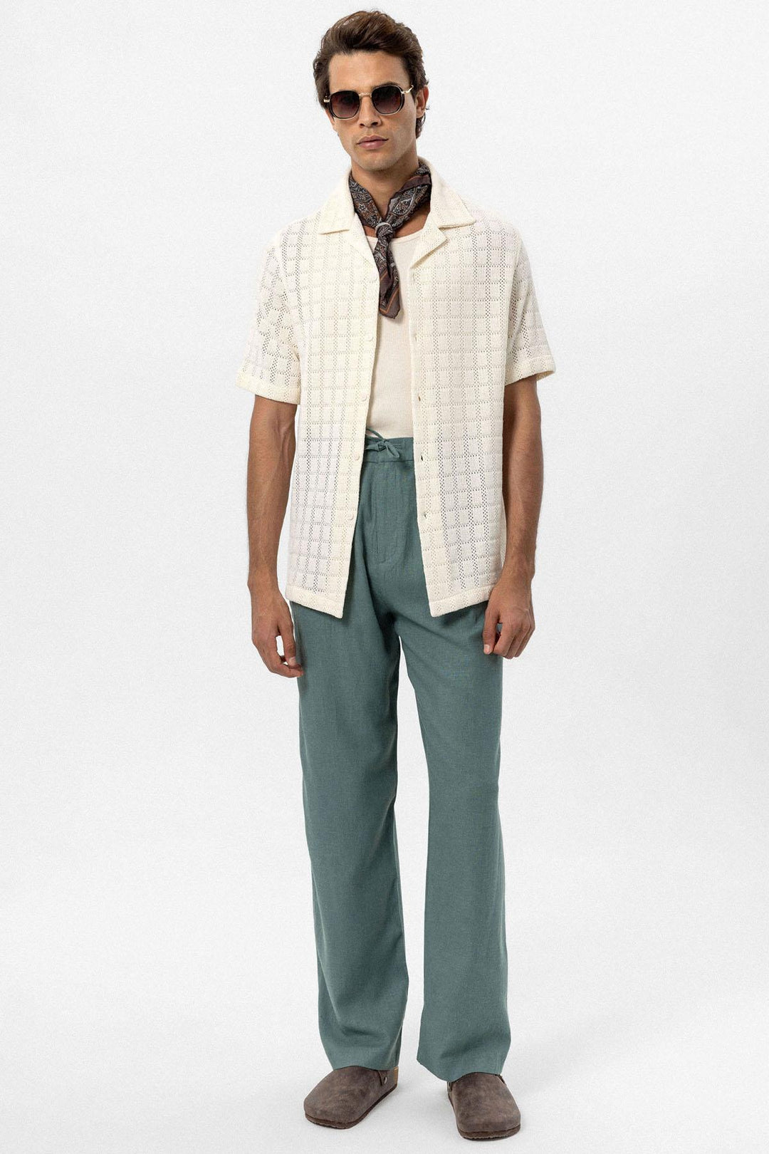 ANT Apache Collar Square Knitted Men's Shirt - Cambridge