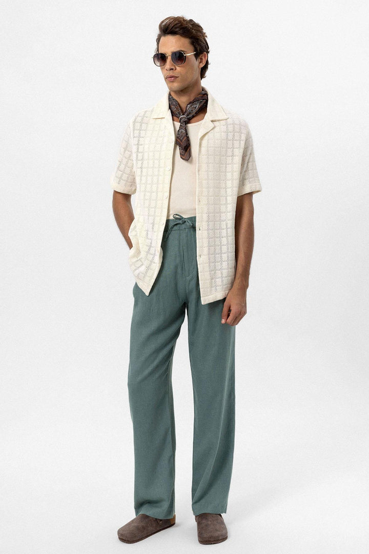 ANT Apache Collar Square Knitted Men's Shirt - Cambridge