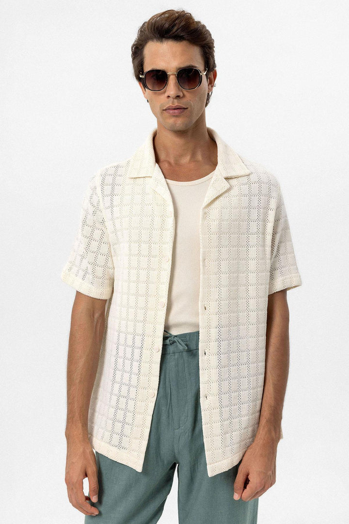 ANT Apache Collar Square Knitted Men's Shirt - Cambridge