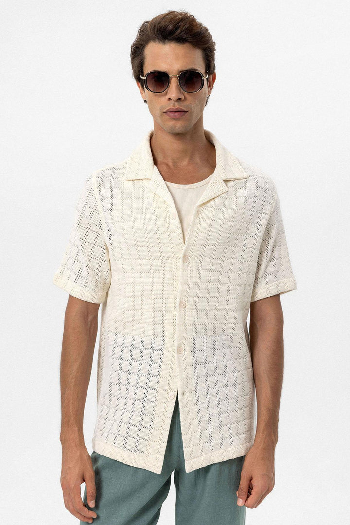 ANT Apache Collar Square Knitted Men's Shirt - Cambridge