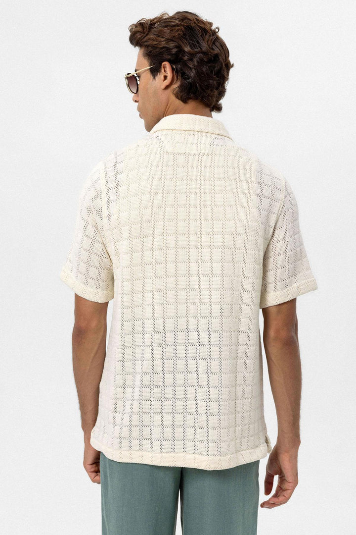 ANT Apache Collar Square Knitted Men's Shirt - Cambridge