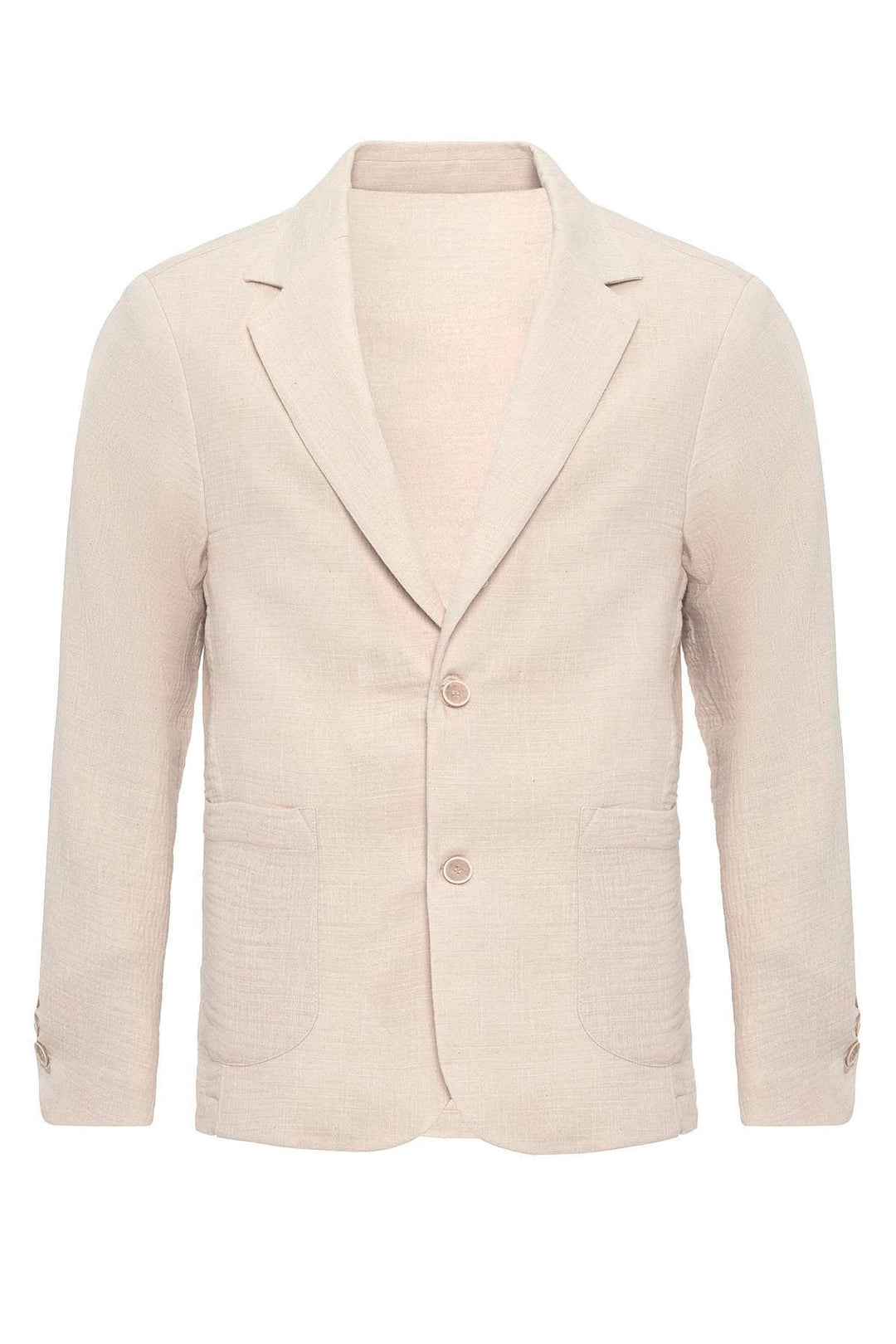 ANT Antioch Ecru Unlined Bag Pocket Men's Blazer Jacket - Wels
