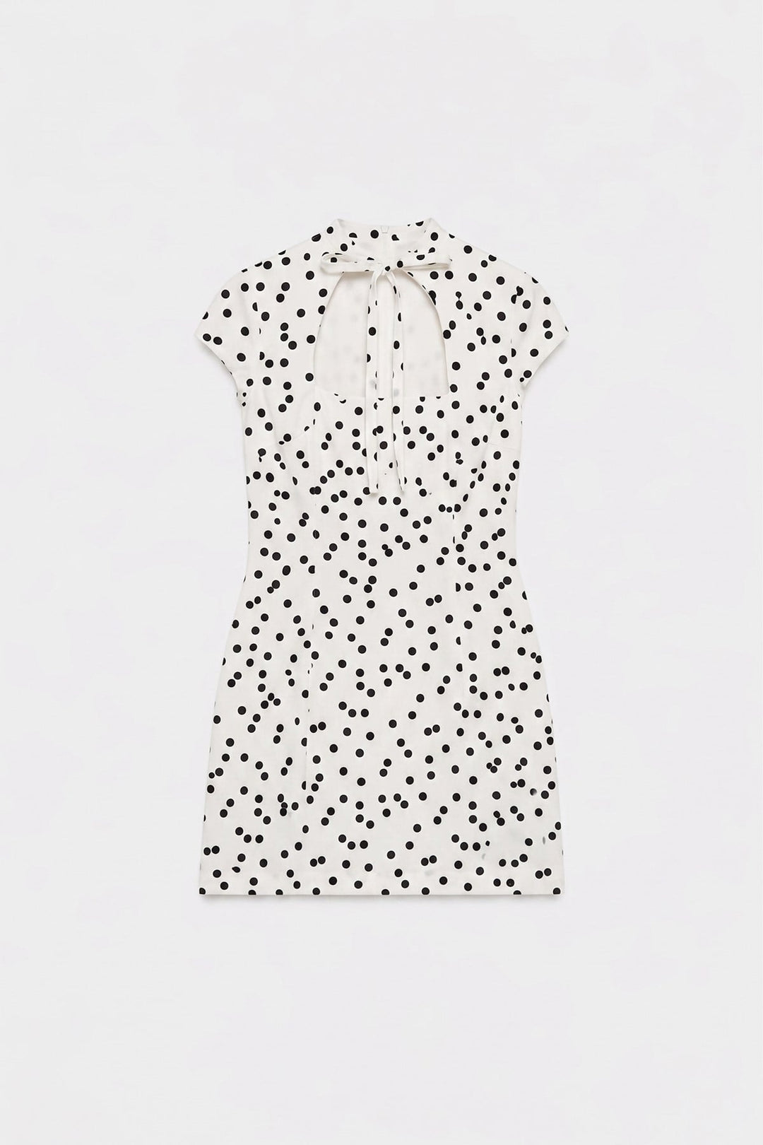 ANT Short Dress with Lace-Up Polka Dot Pattern - Boulogne-sur-Mer